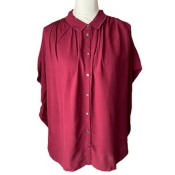 Madewell Central Drapery Collared Button Up Shirt 2X - Picture 1 of 5